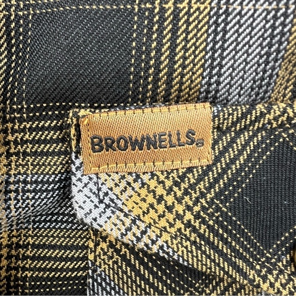 Dixxon Brownells Big Iron Plaid Flannel Pearl Snap Shirt Women’s Medium EUC - Picture 11 of 14
